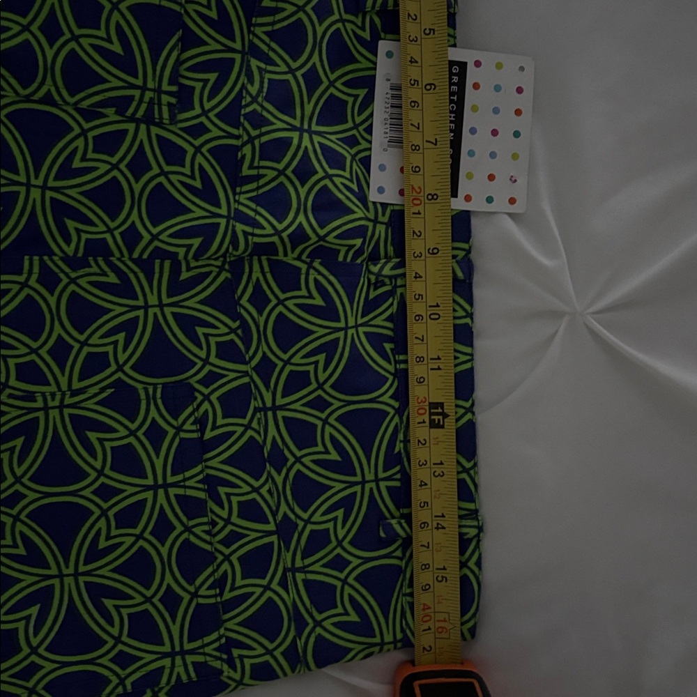 NWT Gretchen Scott Designs Blue and Green Patterned Pants - Picture 7 of 9